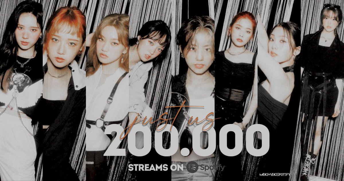 'Just Us' by <a href="/WekiMeki/">WekiMeki 위키미키</a> has now surpassed 200K streams on Spotify! This is their 34th song to achieve this milestone 👏

#위키미키 #WEKIMEKI