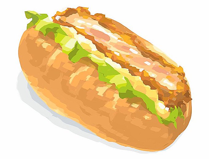 コッペパンサンドのtwitterイラスト検索結果