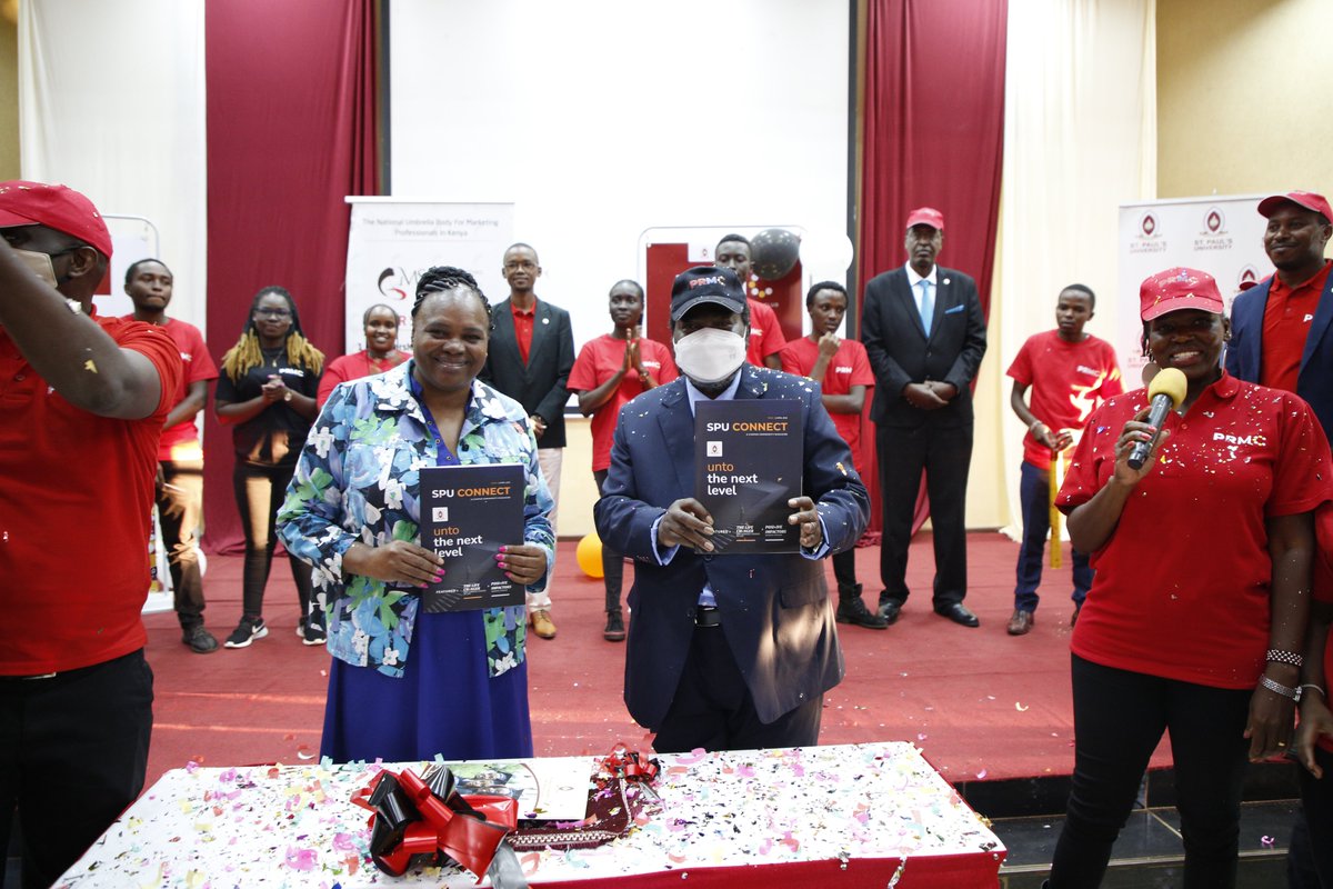 SPUKenya's tweet photo. The #PRMCGrandLaunch was a great success. The forum not only accorded students an opportunity to interact with PR and Marketing experts but also provided a link for them to enroll for mentorship programs with @msk_kenya and @prskkenya. @SPUNairobi #WeareSPU https://t.co/dA5nU2FxXX