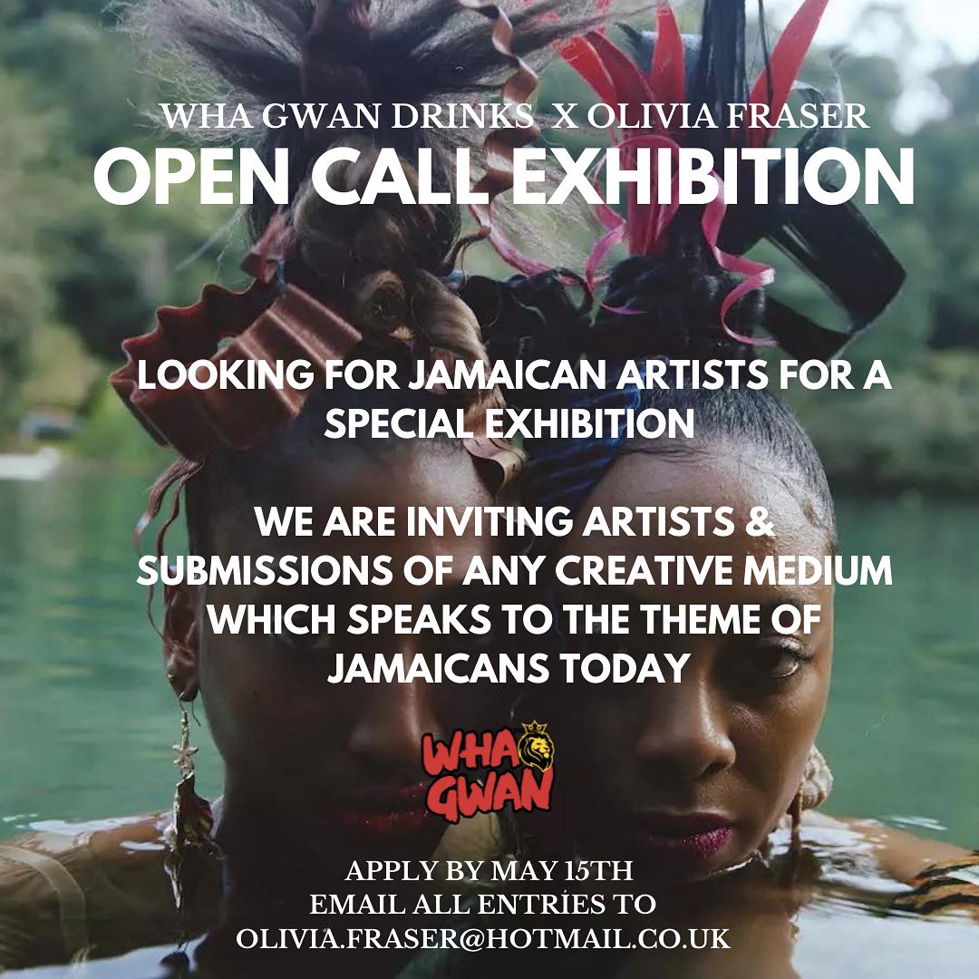 Olivia Fraser (@missfraser_x) on Twitter photo I’m so excited to share one of the biggest projects I’ve been working on 2022 🥺🙌🏾
Calling all artists of Jamaican heritage! We are so excited to send this call out for a very special exhibition happening this year! I’m working alongside <a href="/drinkwhagwan/">Drink Wha Gwan</a> so share & get involved. I’m so excited to share one of the biggest projects I’ve been working on 2022 🥺🙌🏾
Calling all artists of Jamaican heritage! We are so excited to send this call out for a very special exhibition happening this year! I’m working alongside <a href="/drinkwhagwan/">Drink Wha Gwan</a> so share & get involved.