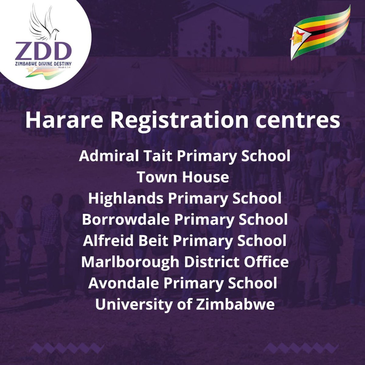 BrownSkinHun's tweet photo. Here are today’s registration  centres. If any of the schools listed below are close to your area please go and register.
@DivineZimbabwe 
#RegisterToVoteZW2023 
#RegisterToVoteZW https://t.co/aDDRNjTxxJ