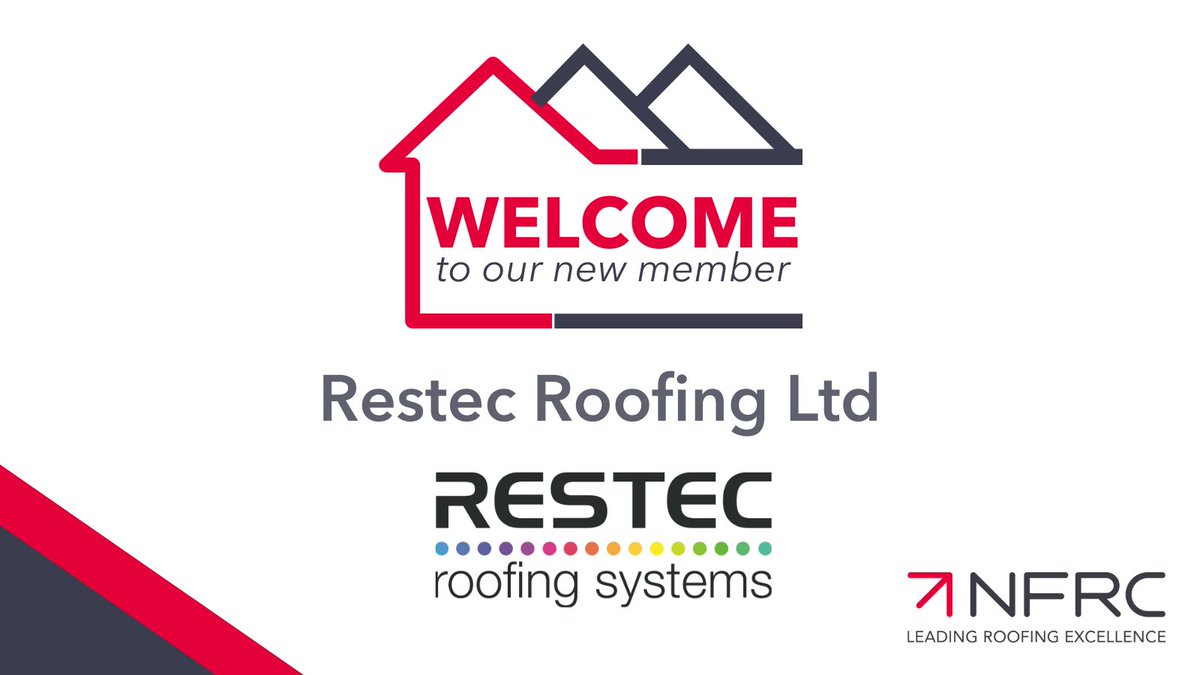 We're proud to introduce new Member, @ResTecRoofing.
Restec is a manufacturer of flexible liquid applied membranes & GRP roofing systems. All Restec systems are engineered for optimum performance, whether in the hands of a roofer or providing lasting protection from the elements. https://t.co/gSqg9rwB3O