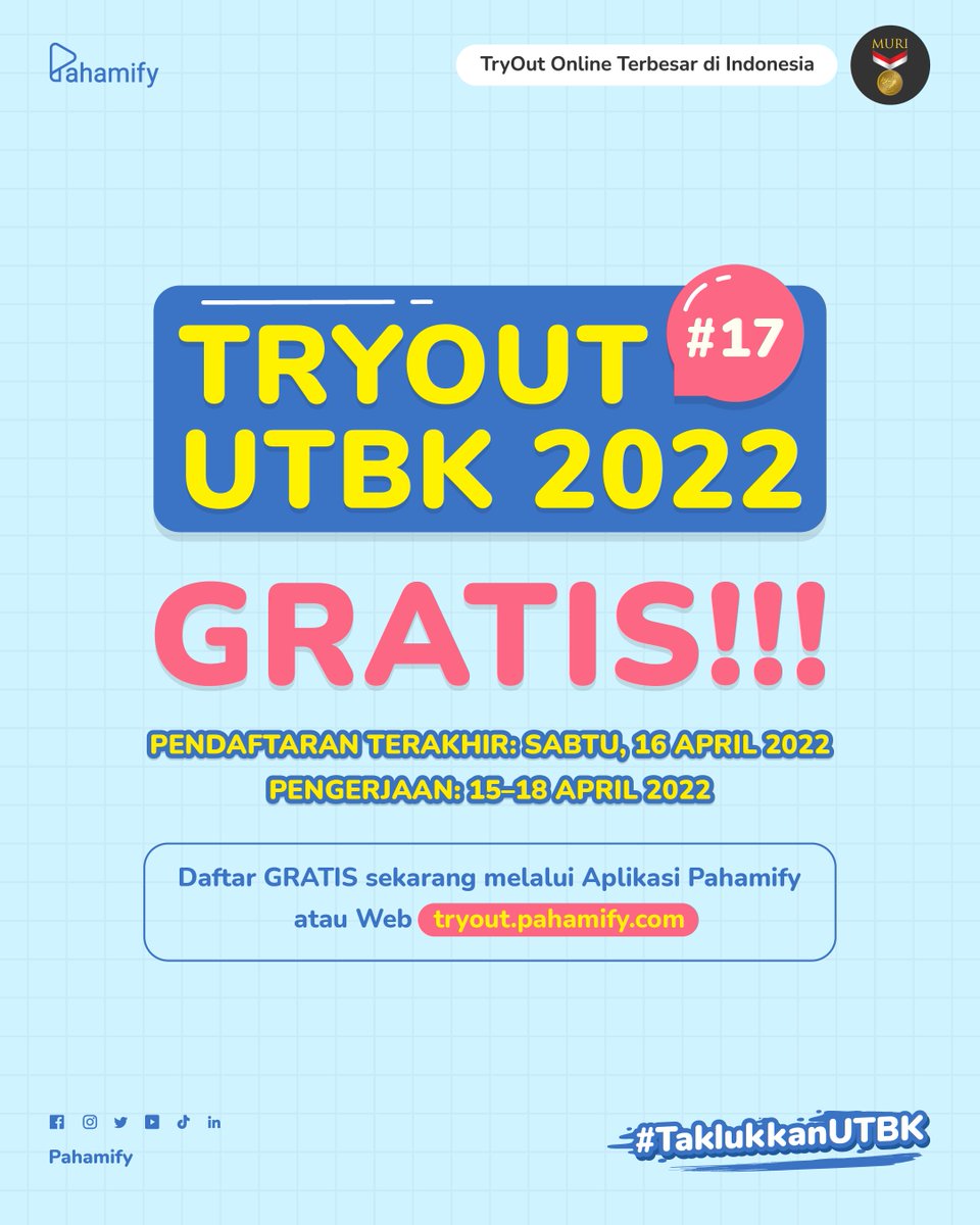 Pahamify | TO + Live Class UTBK & Ujian Mandiri tweet media