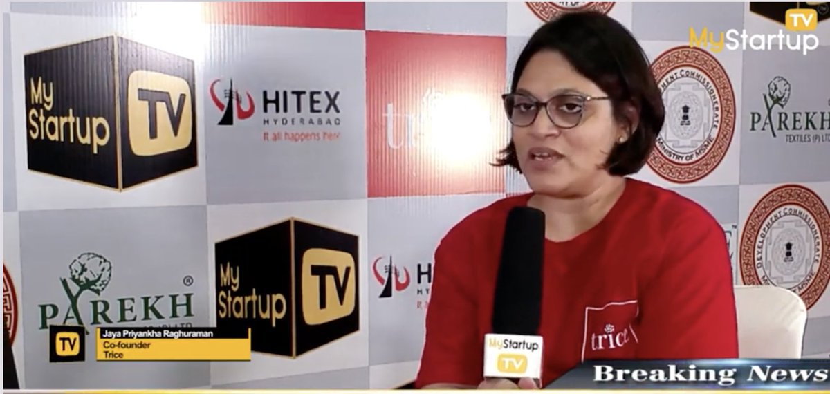 tricecommunity's tweet photo. Our co-founder Jaya Priyankha Raghuraman speaks to My StartUp TV at the recently concluded Business Women's Expo 22 organised by COWE at HITEC Hyderabad. Watch it here: 
https://t.co/k5SjEoBM7v

#startup #founders #hyderabad #hyperlocal #smallbusiness #womenleaders https://t.co/CPao43u3fi