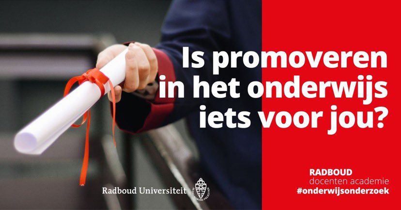Ben je docent en wil je graag een vakdidactisch of onderwijswetenschappelijk probleem onderzoeken waar je in het onderwijs tegenaan loopt? Misschien is promoveren dan iets voor jou!
Tijdens ons oriëntatietraject vertellen we je er graag meer over. bit.ly/37xncCe
