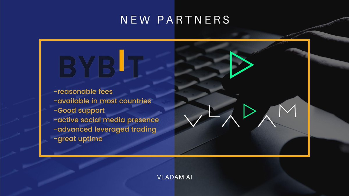 VladamAI's tweet photo. We are proud to announce that @Bybit_Official  exchange is supported on the Vladam solution starting from today. Feel free to try it out and set up your first automated trading strategy on ByBit.

#vladam #metaverse #Bybit https://t.co/GkeOuPdjt1