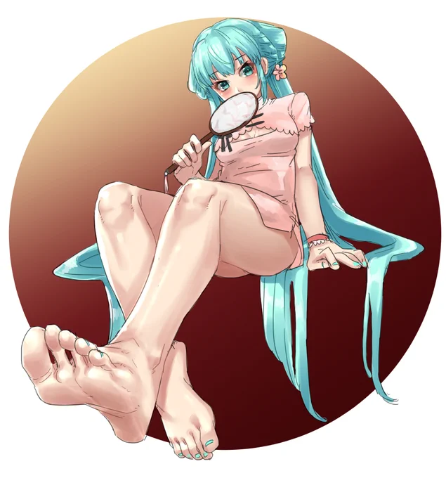 初音ミク 韶華Ver
#一日一裸足絵 