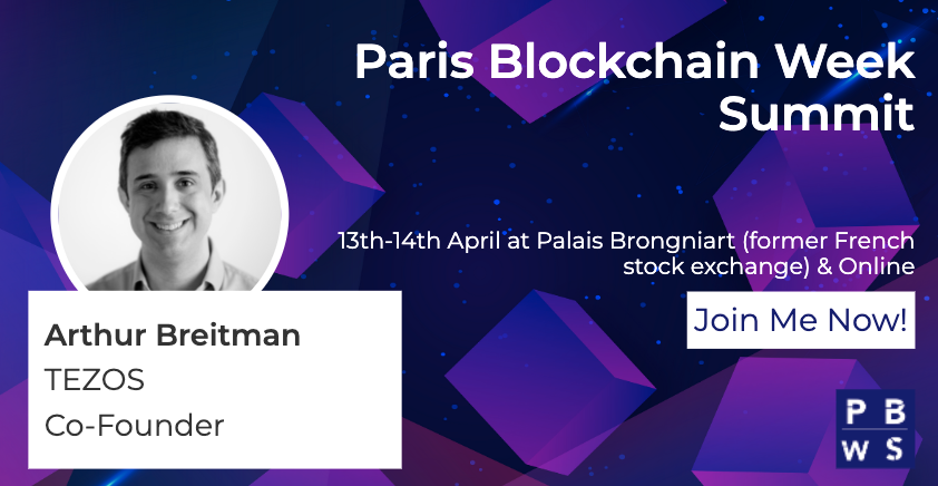 We are thrilled to announce that Arthur Breitman, co-founder of <a href="/tezos/">Tezos</a>, will be taking the stage as a key speaker at the PBWSummit Paris on April 13th-14th.

Come see him on stage! 

Get tickets here: pbwsummit.com/tickets

#PBWS2022 #BuildTheNextWeb #blockchain #cryptocurrency