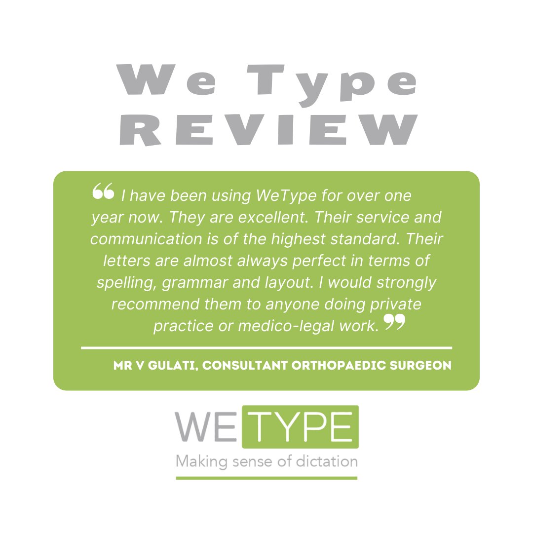 wetypeuk's tweet photo. We're delighted to get such great feedback from one of our clients. Here at WeType, we focus on delivering high quality transcriptions in under 24 hours.

Get in touch:
T. 01553 970024
E. info@wetype.uk

#Review #CustomerReview #Testimonial #MondayMotivation #WeType #WeTypeUK https://t.co/2cpz6NeSbF