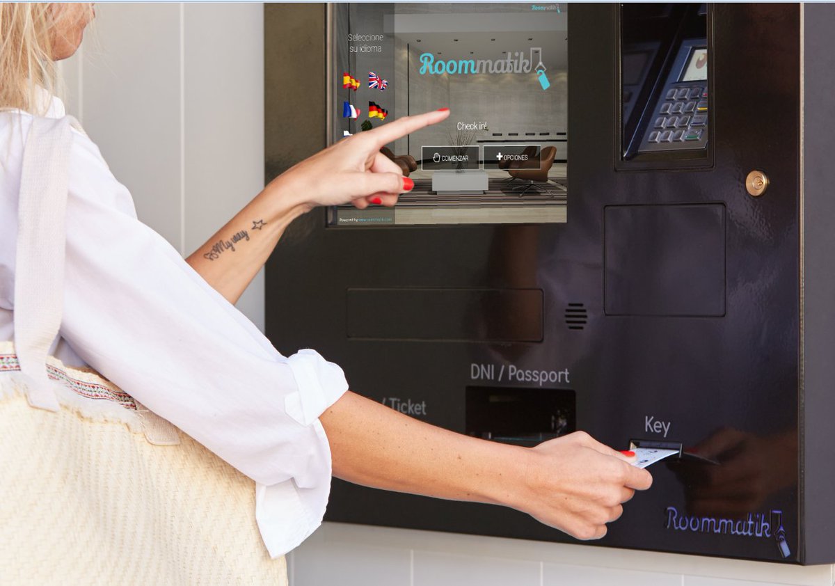 La tecnología como componente esencial y determinante.

#roommatik #kiosco #selfservicekiosk #hoteltechnology #hotellock#selfcheckin