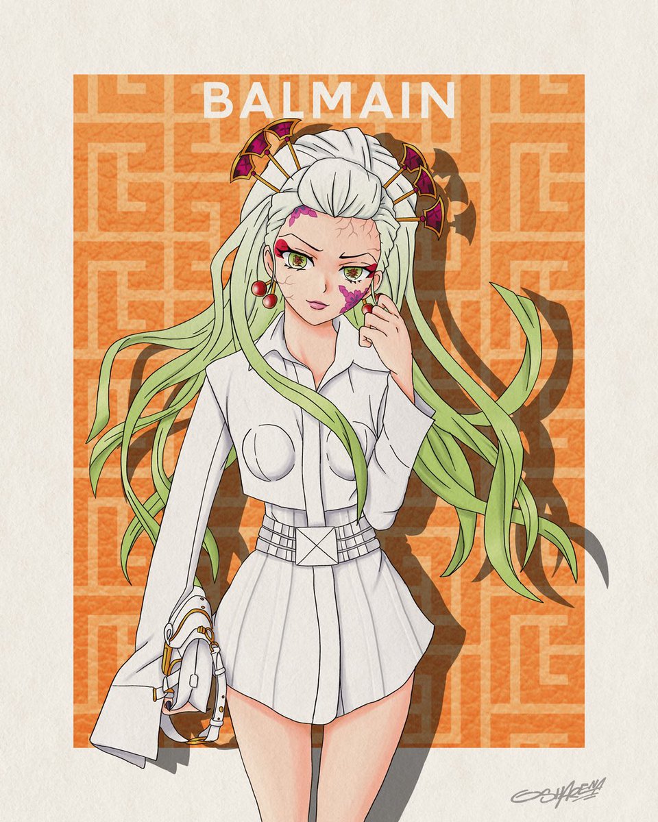 osharena_art's tweet photo. Daki X @Balmain 🍊

#animetwt #AnimeNFT #Daki #DemonSlayer #fashionstyle #fashiondraw #tezos  #tezosnft #manga #NFTs #NFTartists #Balmain https://t.co/yW7VQExwy6
