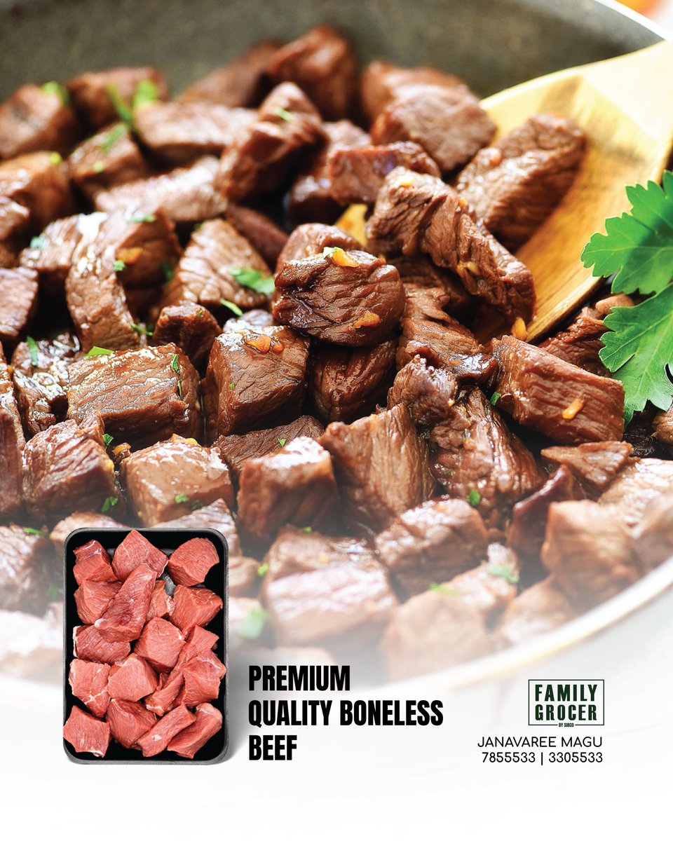FamilyGrocer's tweet photo. Every Meat Lovers Heaven, Fresh Premium Quality Beef and Mutton is now available in our STORE. How some Beef Stroganoff or Mutton Curry for Iftar.

#Familygrocer #janavareemagu #freshmeat #beef #mutton https://t.co/dtm6pmxDEL