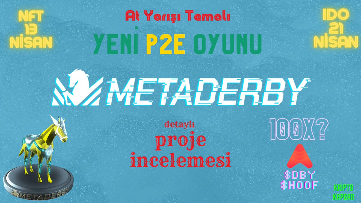 Yakında #NFT minti ve token ön satışı gerçekleştirilecek <a href="/metaderby/">🐎MetaDerby🔺</a> projesi hakkındaki detaylı inceleme videom yayında! Erkenden haberdar olup fırsatı kaçırmamak için mutlaka göz atın! Projeye dair tüm detaylar bu videoda!

youtu.be/j1L_ltm3HG0

#AVAX #P2E $DBY $HOOF