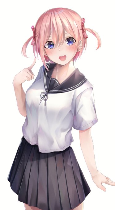 夕ウさんがTwitterに投稿した中野一花(五等分の花嫁)のイラスト。