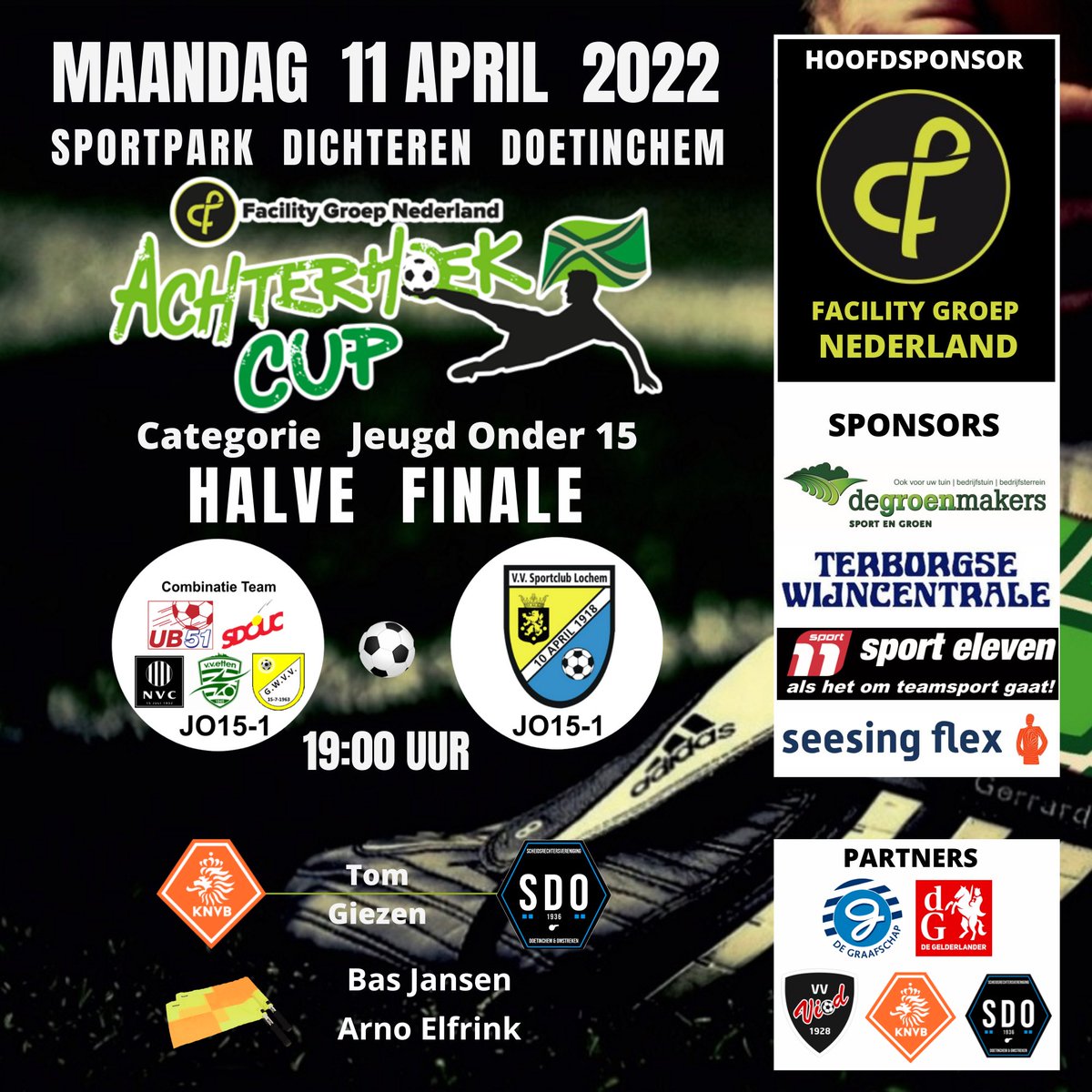 AchterhoekCup's tweet photo. Wie gaat er naar de Finale? Vanavond aftrap 19 uur de Halve Finale tussen de JO15-1 teams van @sportclublochem en het combinatieteam van @ulftseboys /@vvGWVV / @NVCNetterden / @vvSDOUC / @VV_Etten . Kom kijken naar de talenten uit Lochem en Ulft en omstreken. https://t.co/SLylkWqWFX