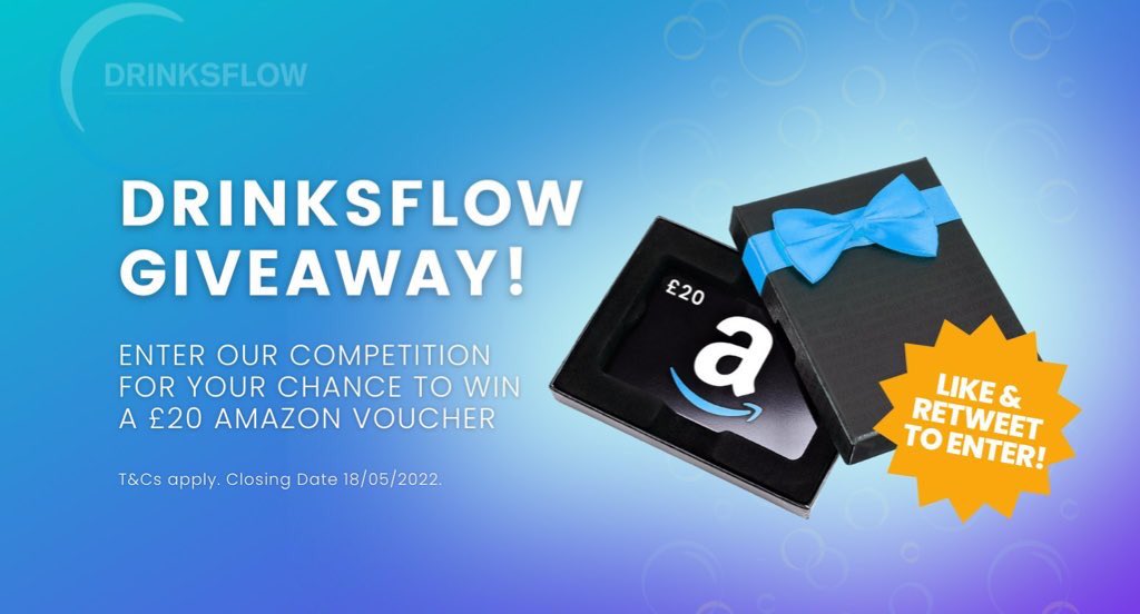 Drinksflowuk's tweet image. 𝗗𝗿𝗶𝗻𝗸𝘀𝗳𝗹𝗼𝘄 #𝗖𝗼𝗺𝗽𝗲𝘁𝗶𝘁𝗶𝗼𝗻𝗧𝗶𝗺𝗲! 🍺

For your chance to #win a £20 Amazon voucher, just:

🔵 Follow us 
🔵 Retweet this #competition

The lucky winner will be announced 19/05/2022 - good luck! 

#FreebieFriday #Giveaways