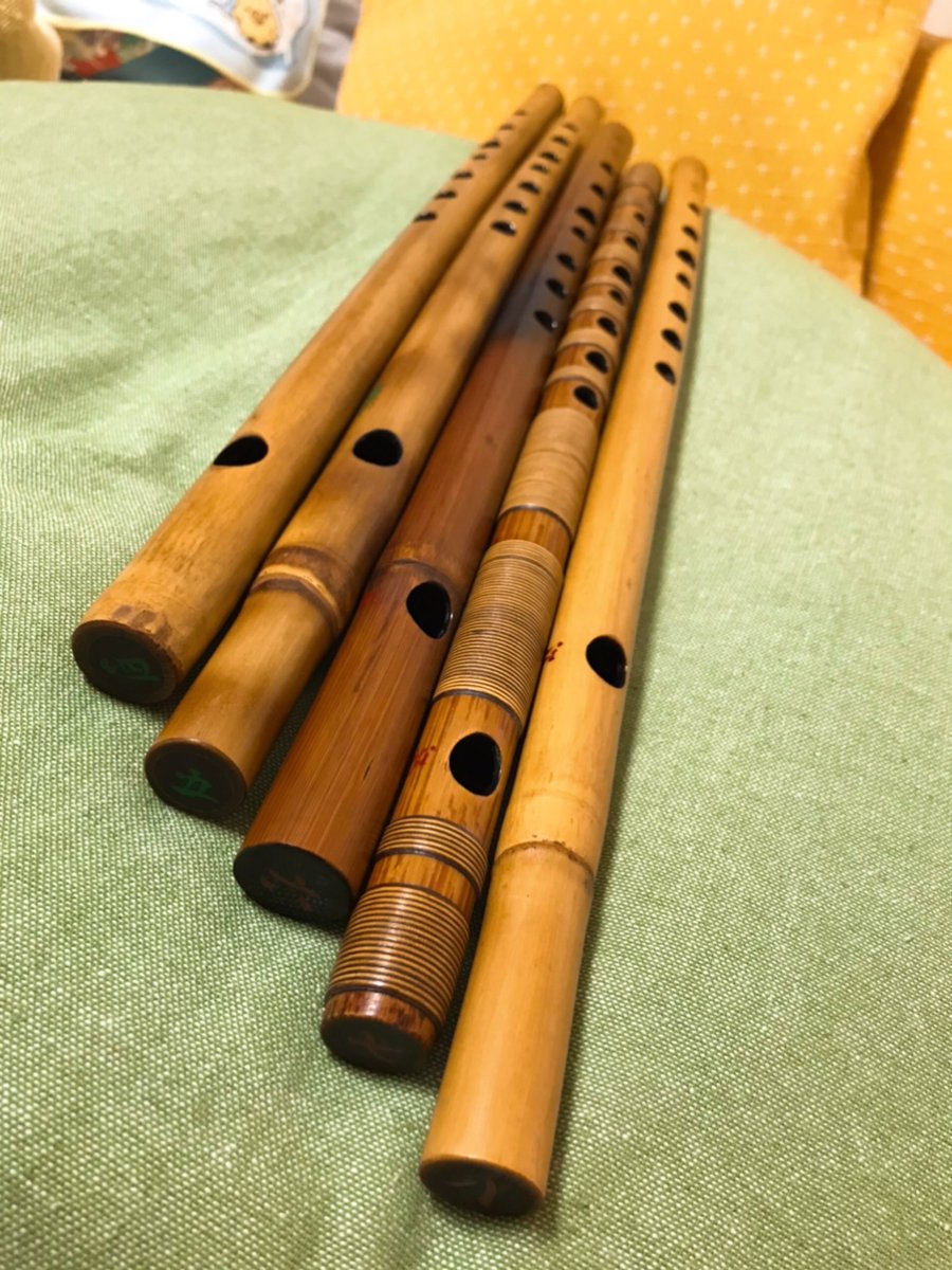 篠笛：立平素竹拭漆（本漆）ドレミ三本調子