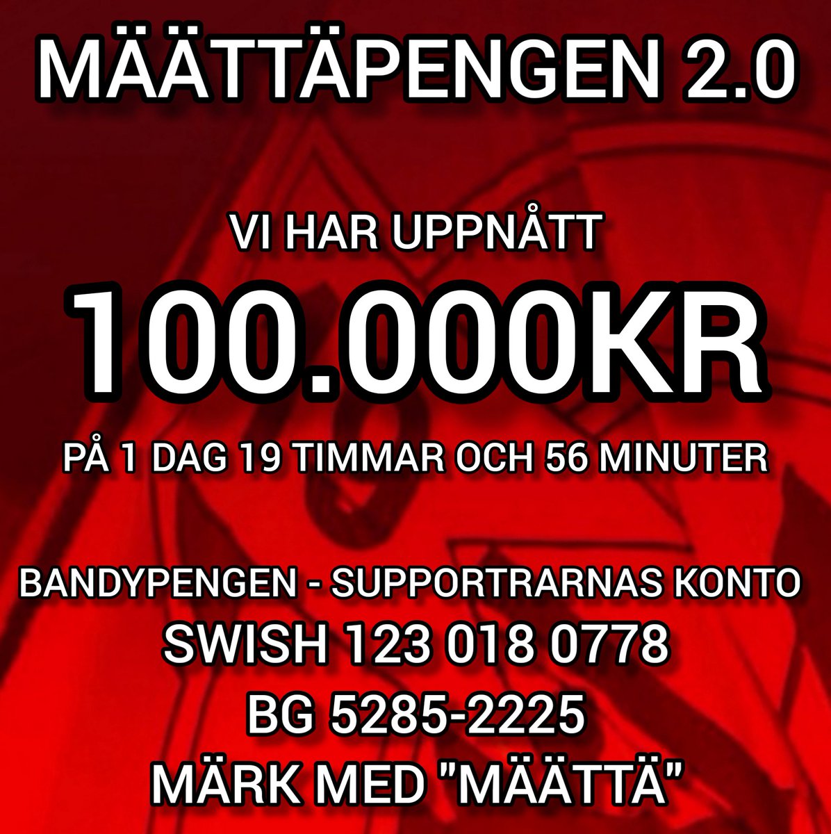 Edsbyn Red Farmers (@edsbynredfarmer) on Twitter photo 100.000 OCH 360 DELTAGARE!
På 1 dag 19 timmar och 56 minuter!
redfarmers.se/index.php/visa…
<a href="/bandybyn/">Edsbyns IF Bandy</a>
#määttäpengen
#svbandy 100.000 OCH 360 DELTAGARE!
På 1 dag 19 timmar och 56 minuter!
redfarmers.se/index.php/visa…
<a href="/bandybyn/">Edsbyns IF Bandy</a>
#määttäpengen
#svbandy
