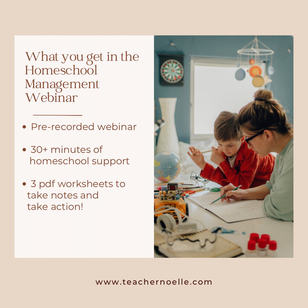Are you and your children feeling out of sync when it comes to your homeschool? Do you need an attitude reboot? Struggling to manage homeschool with toddlers or babies? Check out my Homeschool Management Webinar.