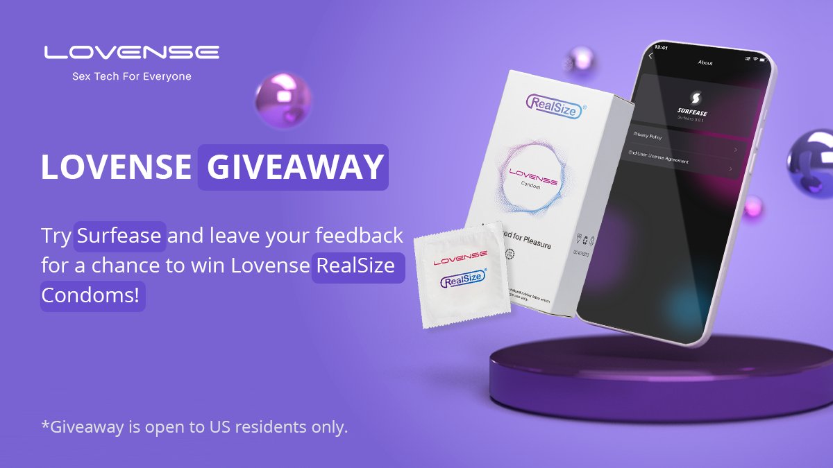 [#GIVEAWAY] Score free Lovense RealSize Condoms by trying out our latest all-in-one app for fans of adult content–Surfease! ⭐Follow us ⭐Retweet this post ⭐Download Surfease at lovense.com/p/surfease ⭐Share with us why you love the app, and what we can improve on!