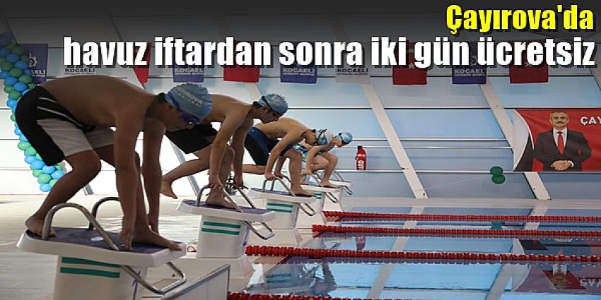 Çayırova’da havuz iftardan sonra 4 gün açık mansetmarmara.com/haber-cayirova…