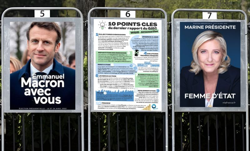 ReveilEcolo's tweet photo. Bon bah la seule solution qu'on voit pour que ça parle du climat dans ce 2ème tour c'est d'aller coller notre affiche "Les 10 points clés du rapport du GIEC" sur les panneaux électoraux. https://t.co/Jn61ugcvJB