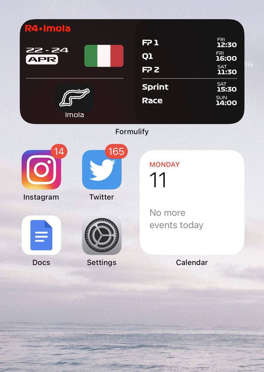 fiagirly's tweet photo. DID YOU GUYS KNOW YOU CAN HAVE AN F1 CALENDAR WIDGET? 😦😦
The app is called ‘Formulify’ and it’s only available for iPhone but there’s ‘One Widget Countdown’ that should work for Android :)

They have premium widgets too but the calendar is free and I think it’s so cool x https://t.co/486A0fyDBy