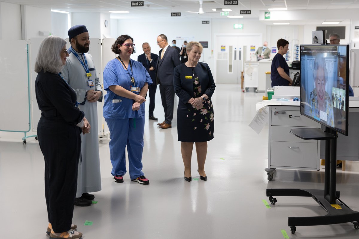 NHSBartsHealth's tweet photo. On 6 April, Her Majesty the Queen formally opened The Queen Elizabeth Unit at @RoyalLondonHosp more than year after it received its first patient.

The ceremony took place on the unit with Her Majesty joining virtually from Windsor Castle.
@RoyalFamily

👉 https://t.co/NQZTCS41Py https://t.co/vtOoxiUVf5