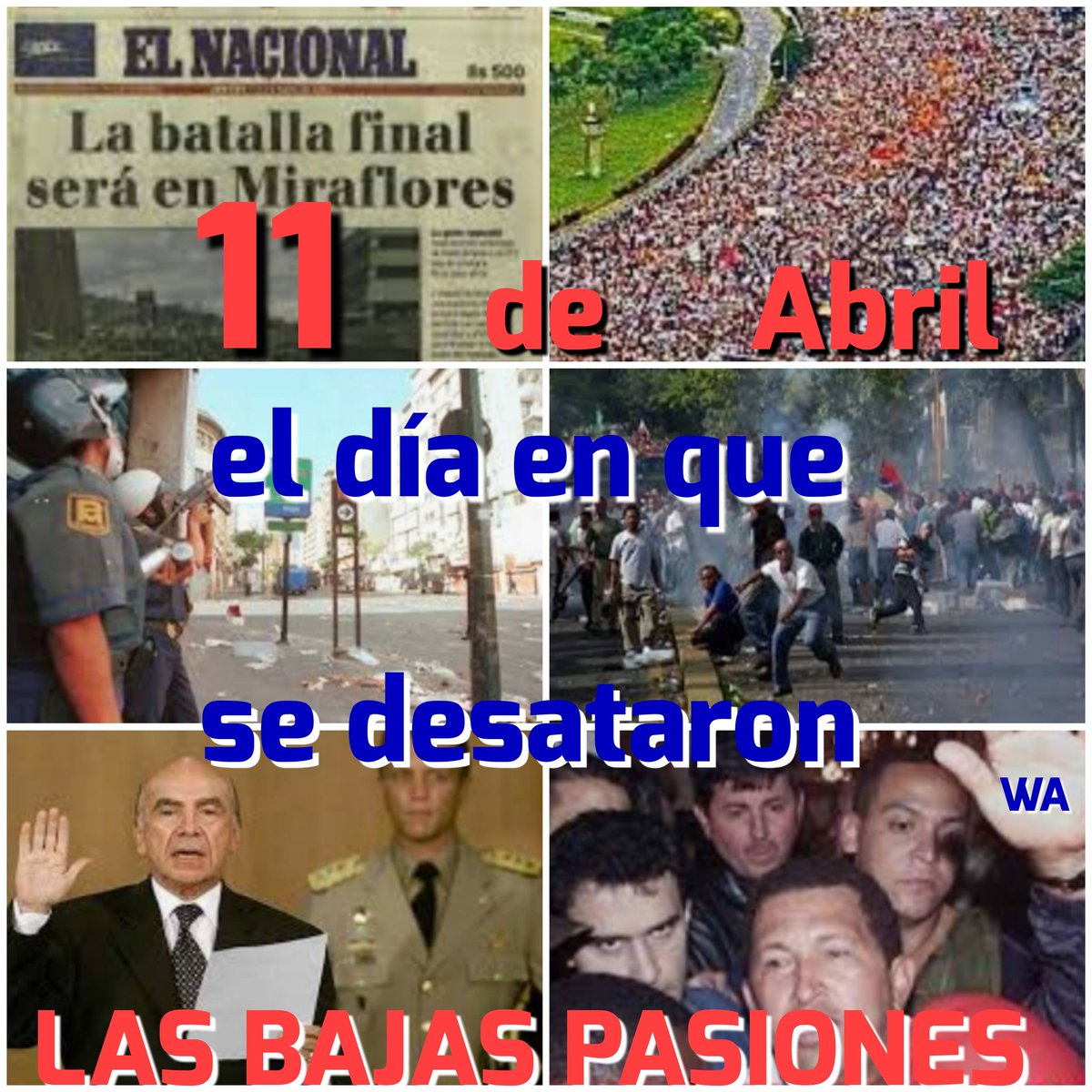 TROPA hoy se conmemoran 20 años del 11 de Abril, todo 11 tiene su 13... #FreeAlexSaab #ElDiaQueSeCalleronLasCaretas  @geniuslawyer @indiodvenezuela @Roselis02692873 @Guerri1978
@mayorgamiriam @IrisKandanga
@maperezpirela @radioatakke
@En30SegundosVe