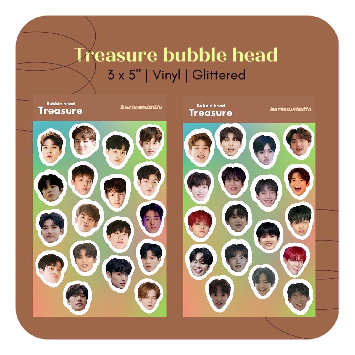 hartemstudio's tweet photo. ++

BTS bubble head sticker – 50 PHP
Enhypen bubble head sticker  – 50 PHP 
Treasure bubble head sticker – 50 PHP 
SB19 bubble head sticker – 50 PHP.

Retweets are much appreciated. I hope you’ll support my shop update for the month of April. 🥰 https://t.co/XBD5EmzXKI
