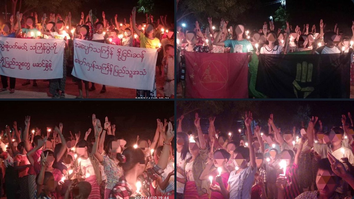 buzzynway's tweet photo. The Basic Education General Strike Committee &amp; residents of Myaing township united to express solidarity against terrorists regime today.   #Japan_StopSupportingJunta #2022Apr11Coup #WhatsHappeningInMyanmar https://t.co/L91T6oOVEd