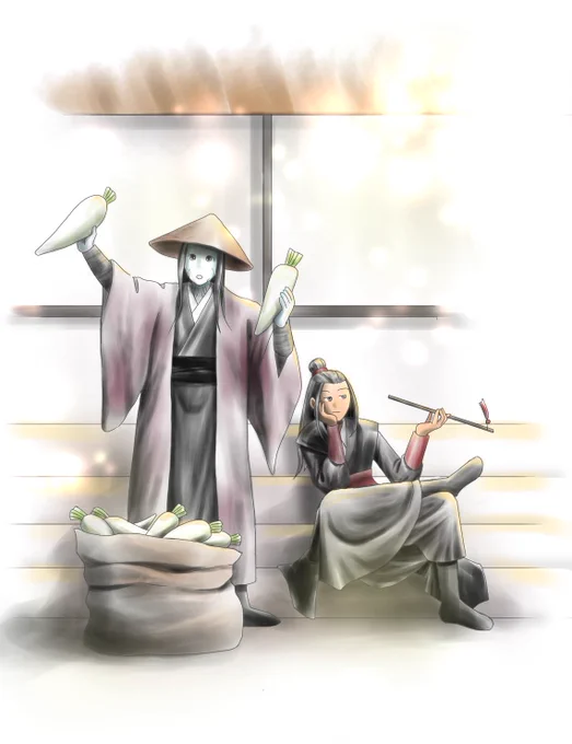温寧ハッピーバースデイ🎉
一生懸命声をはる大根売りの温寧可愛い💕
#魔道祖師 #mdzs
#温寧 #温寧誕生日 