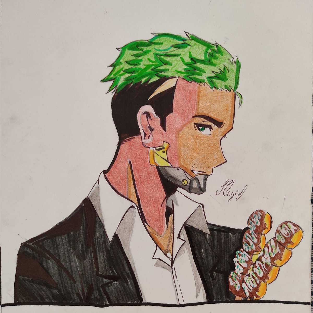 TimkasFather's tweet photo. Hand drawing by Timka 11 y.o the first kid-artist of @DezukiOfficial Family ❤️ for @KiwamiNFT like usually with the best wishes and respect ❤️😀👍 https://t.co/z1dZbiRPQx