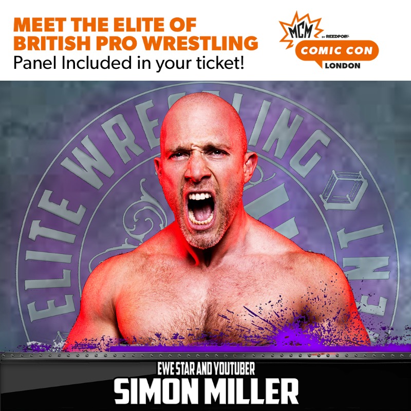 MCMComicCon's tweet photo. Please welcome the elite of British Pro Wrestling to MCM London! 💥

📍 Centre Stage
🗓 11:30 Sun

@TheEWEUK Heavyweight Champ Bullit, Light Heavyweight Champ Alexander Roth, Simon Miller, Claudia Bradstone, Charlie Biggs &amp; Clive Jackson!

Get tickets ➡️ https://t.co/o6nuX9P1FF