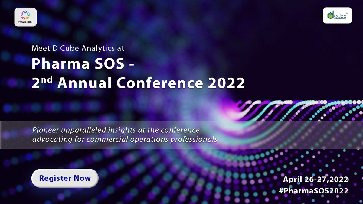 DCubeAnalytics's tweet photo. Join the most anticipated 2nd Annual Pharma-SOS conference in Las Vegas, NV on April 26th &amp; 27th.

With #DCubeAnalytics, create a culture of data-first decision-making. 

Register Now: https://t.co/g9JezdcHra 

#PharmaSOS2022 #PharmaSOS #Pharma #LifeSciences #Pharmaconference https://t.co/YflRtZKMZb