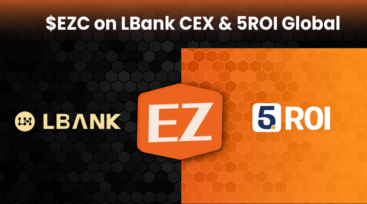 XyrosVelthorne's tweet photo. You want to own $EZC ❔
Now $EZC on @LBank_Exchange & @5roiglobal
You can register the account on both of them and buy the $EZC tokens.
$EZC #EZChain #Layer1 https://t.co/A0ErXcuxxT