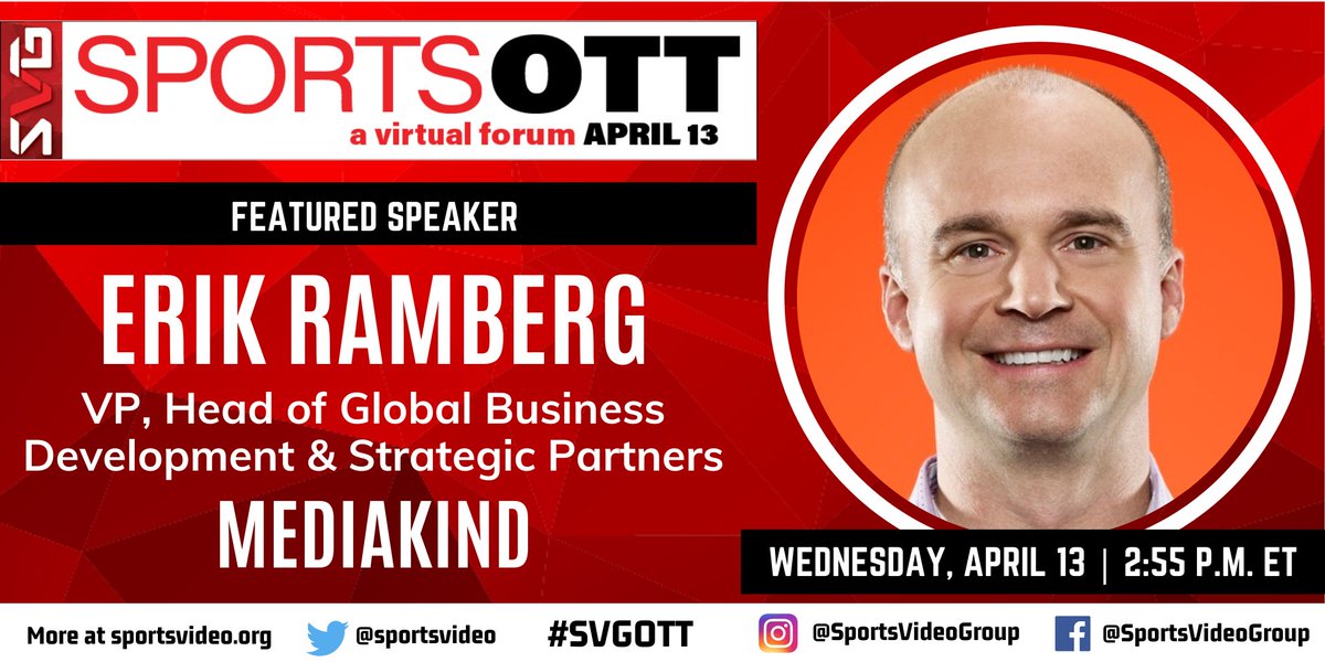 Media_Kind's tweet photo. Are you presenting your #sports content in the same old way to your viewers? The markets are evolving and industry players are changing their ways.
Register: https://t.co/IXihS20sXg
#SVGOTT #LiveStreaming #Streaming #OTT #Media #Video https://t.co/y8FfzKR7PC