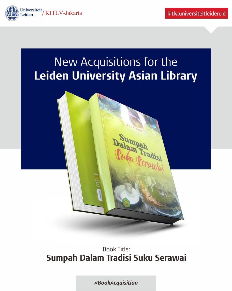 KITLVJakarta's tweet photo. Hello readers!
This is our New Acquisitions for the Leiden University Asian Library @AsianLibraryNL
Kindly visit our Facebook for more detail https://t.co/AtBXfqjTgm
#KITLVJakUpdate
#KITLVJakInfo
#CollectionAcquisition
#BookAcquisition https://t.co/I0ShcI5QeB
