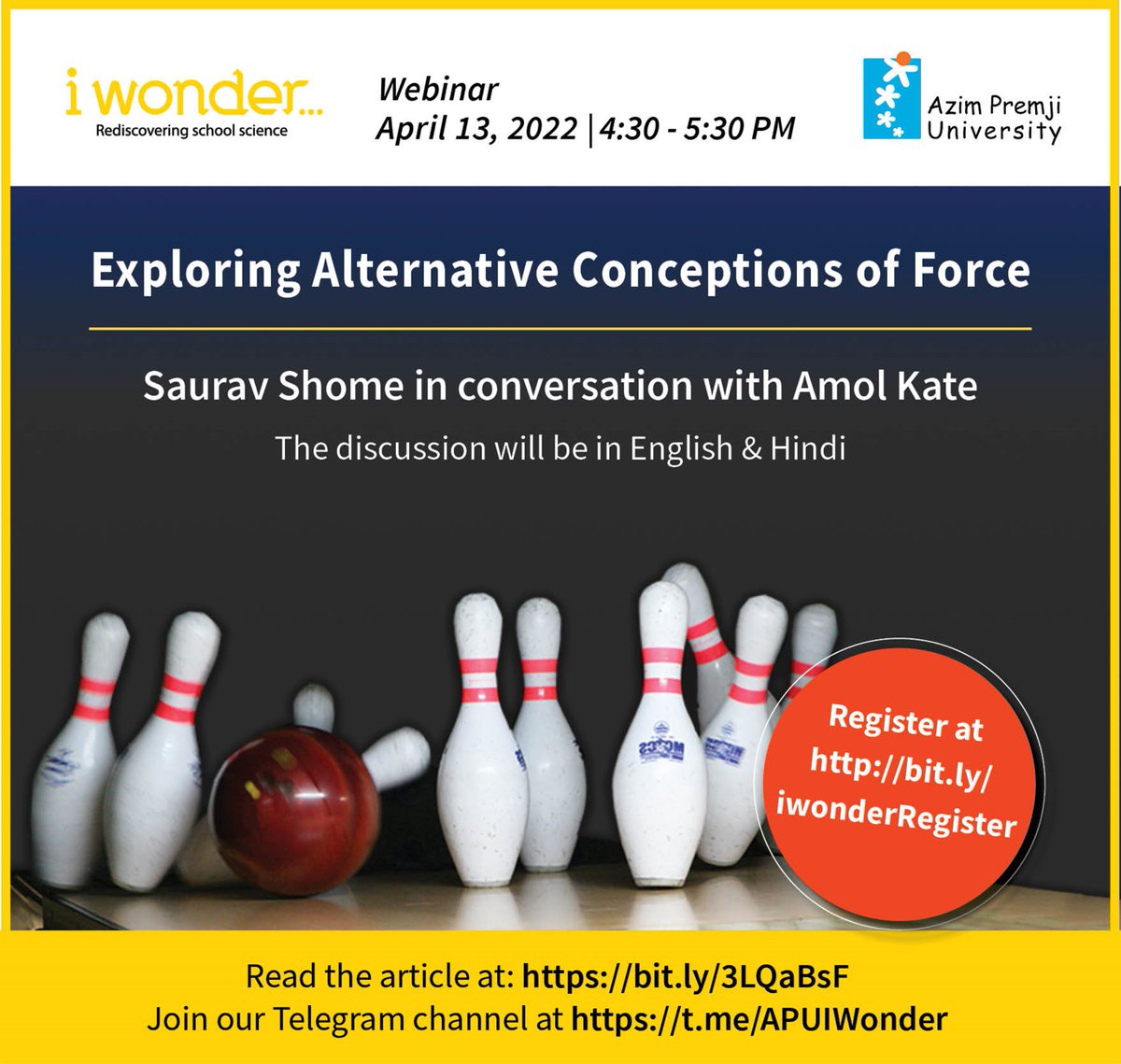 azimpremjiuniv's tweet photo. How can #teachers examine their own misconceptions of #NewtonsLawsofMotion as part of the teaching-learning process? 
Find out in our webinar this week with teacher educators @SauravShome1 and Amol Kate.
Register: https://t.co/gU14BytPfj
Also read: https://t.co/mJblwmqLR7 https://t.co/zZSfPS9xUi