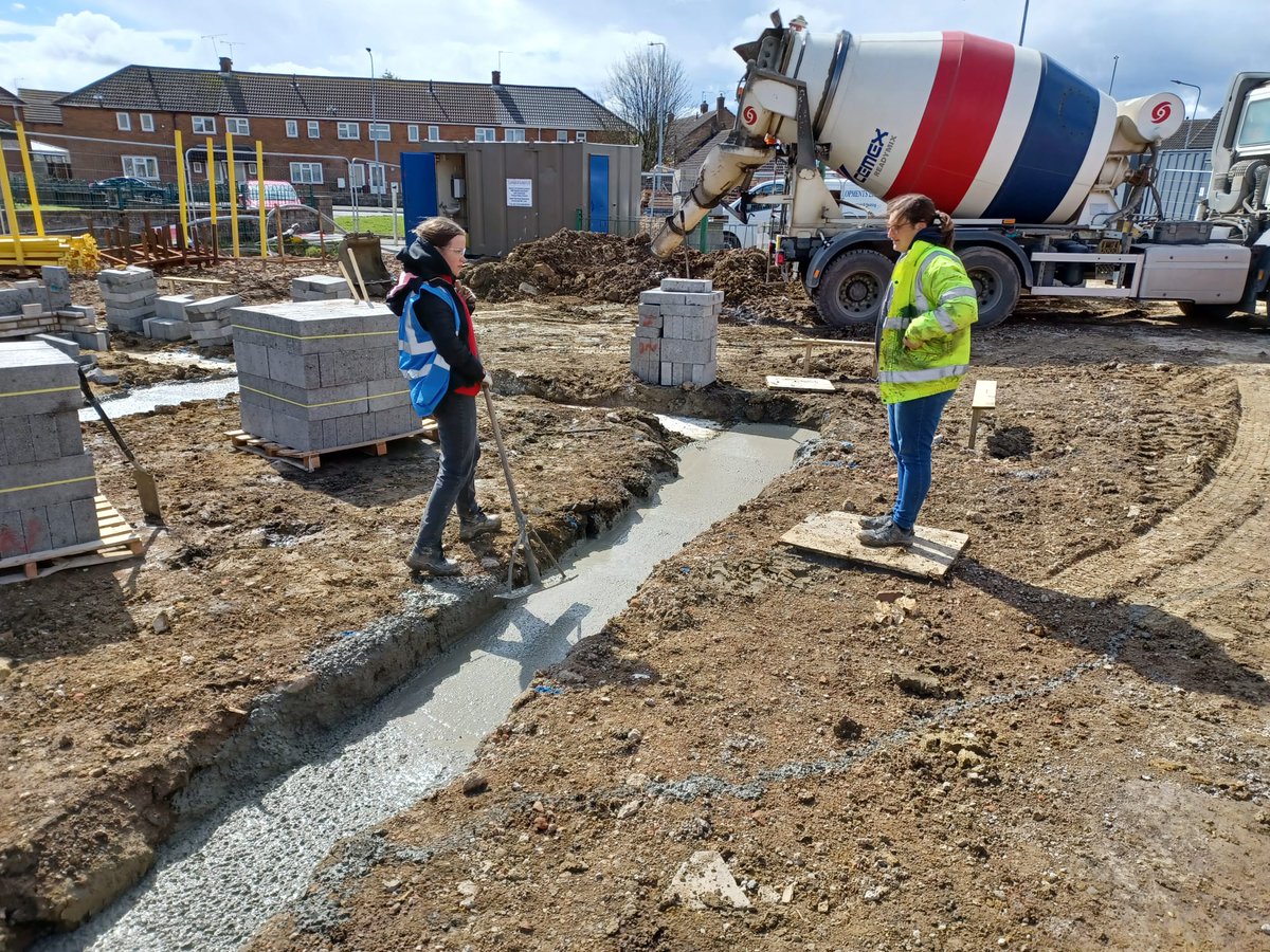 Meet Katie!

She is on placement from <a href="/NorthLindsey/">NorthLindseyCollege</a> receiving hands-on experience in the construction industry with our development partners <a href="/TGSowerby/">TG Sowerby</a>. 

Katie joined our team on site last week, completing the finishing touches to the concrete foundation pour for our new scheme.