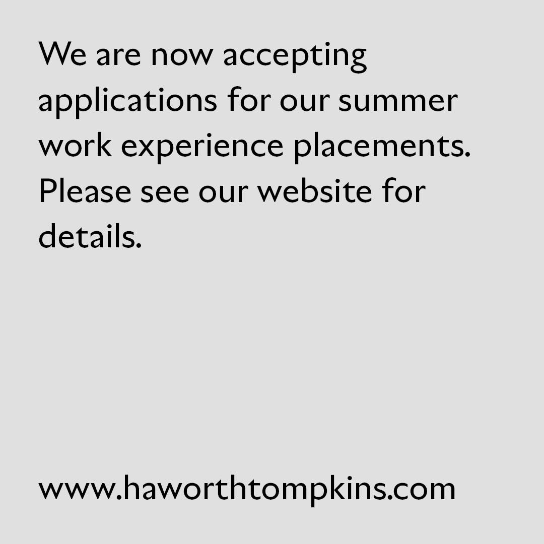 haworthtompkins's tweet image. In years 10-13 and interested in exploring a career as an architect? 

We're offering 20 work experience slots over the summer at our north London studio. Please see our website for details of how to apply.

haworthtompkins.com/studio/jobs