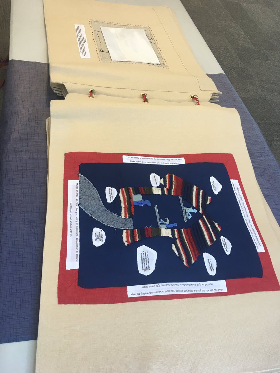 ThreadsWar's tweet photo. At #PSA22 over the next few days? Pop by the Art of Politics exhibition hall to see ‘Letters to Arpilleristas: Threads of Home’ @uniyorkpolitics https://t.co/fX3uLdcPHN