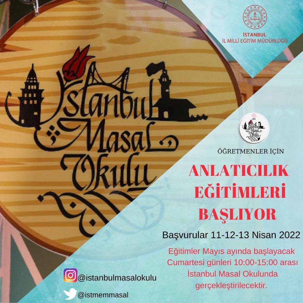 istanbulilmem's tweet photo. İl Millî Eğitim Müdürlüğümüz "Masal Anlatıcılık Eğitimleri" başvuruları bugün başlıyor. 

🔗https://t.co/NyWzsHK5yL

@tcmeb @memleventyazici https://t.co/avn0I7NgEP