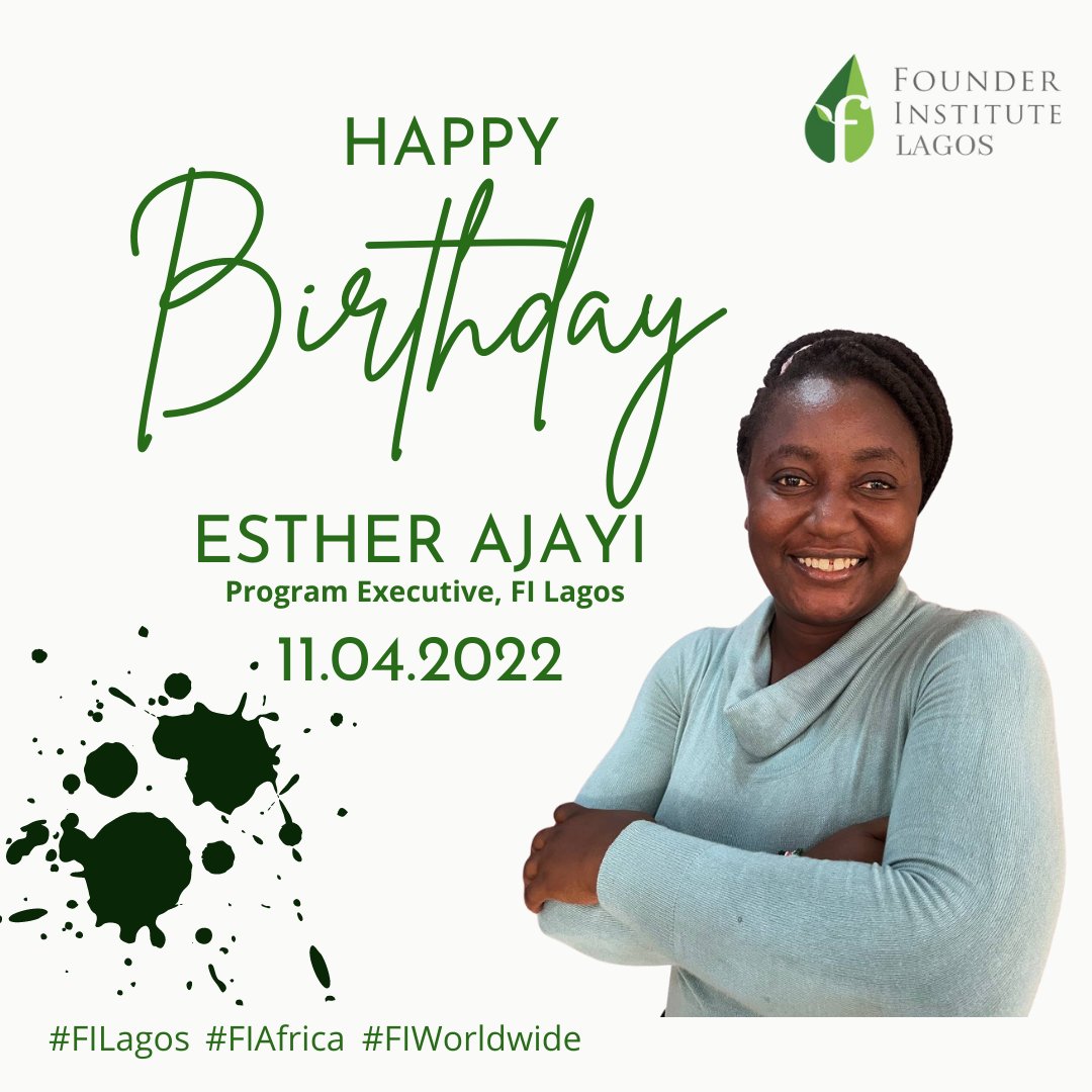foundingLAG's tweet photo. Happy Birthday to an amazing member of our team, Esther Ajayi. Esther is an invaluable member of our team and her work is driven by passion, dedication, and results.
Wishing you a year filled with happiness and fantastic discoveries.
Thank you for everything you do at #FILagos https://t.co/RxrQSxrtFD