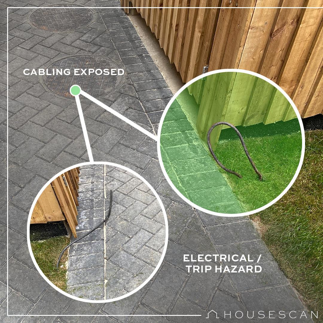 We're heading outdoors in today's #snag spot to look at some cabling that's been left exposed at multiple places around a recent customer's pavement. 
#housescan #snagging #newbuild #newbuildhomes #newbuildjourney #newhome #hometips #instahome #construction #homebuilding
