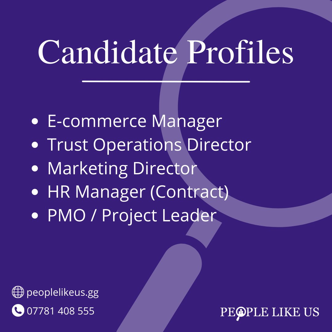 PeopleLikeUsGG's tweet photo. People Like Us can help people like you find the perfect candidate to fit not only the role, but the culture of your company because it's not just about the CV!  

Get in touch today by emailing christine@peoplelikeus.gg https://t.co/OLiC1tB3Fr