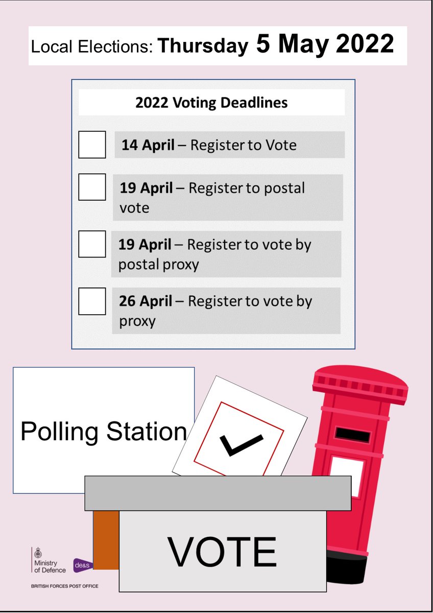 BFPO would like to remind overseas service postal voters that they will receive their ballot within the 26 day legal window and are required to return their postal vote within this timeframe.