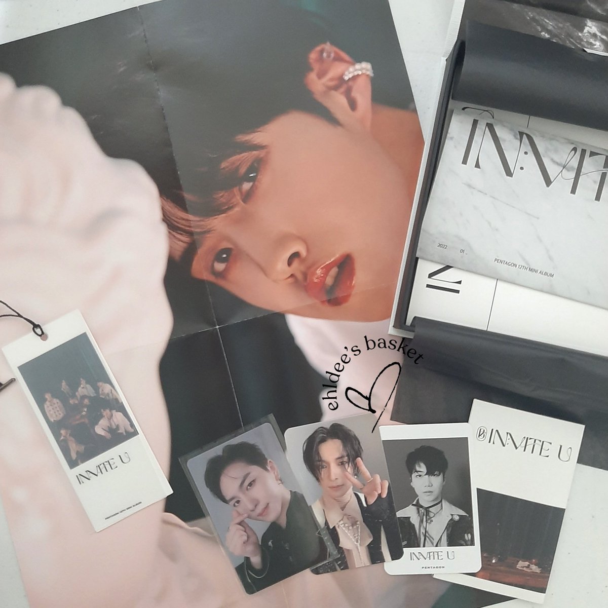 WTS / LFB 
ㅡ #ehldees_onhandextras ˎˊ˗
ㅡ price + lsf
ㅡ ehldeesbasket.carrd.co
ㅡ REPLY/DM • mine + member

'INVITE U' Ktown4u Lucky Draw
ㅡ w/ unsealed album &amp; complete inclus
ㅡ ₱850, Shinwon
ㅡ ₱970, Kino
ㅡ ₱1,750 for both
ㅡ PAYO to steal

🏷 ph ptg pentagon onhand