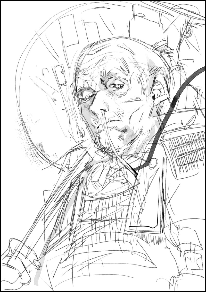 創作絵、安らかに眠ることも許されず。
ラフ 