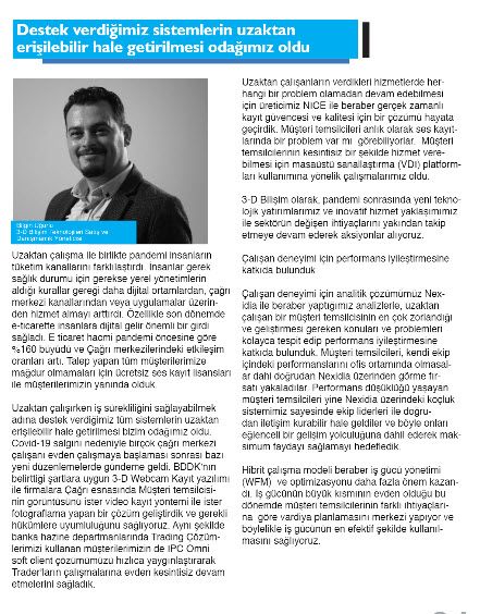 3D_Bilisim's tweet photo. 3-D BILISIM olarak Uzaktan Çalışma Teknolojileri ve Uzaktan çalışma sırasında çalışan deneyimi değerlendirmelerimizi Call Center Life dergisinde paylaştık.
 Tüm dergi içeriğine ve röportajlara aşağıdaki linkten
ulaşabilirsiniz.
 https://t.co/hKNOA7DfKT
#customerexperience https://t.co/lymHQJ6grt